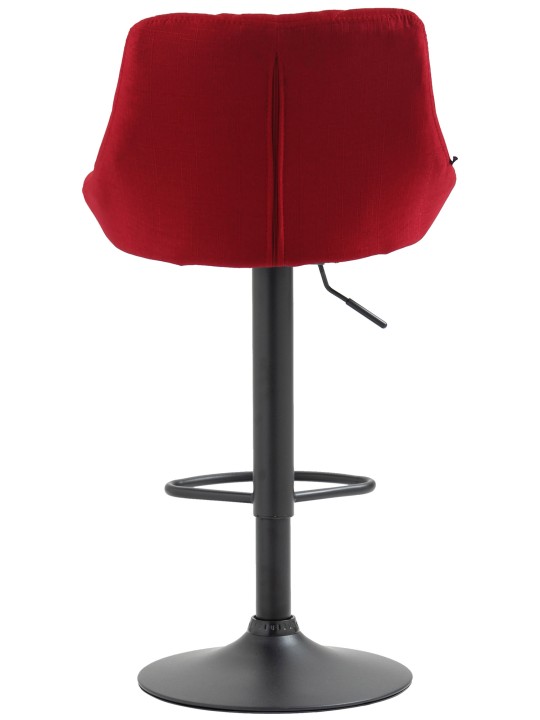 Tabouret de bar Lazio tissu, rouge