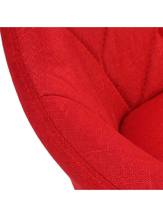 Tabouret de bar Lazio tissu, rouge