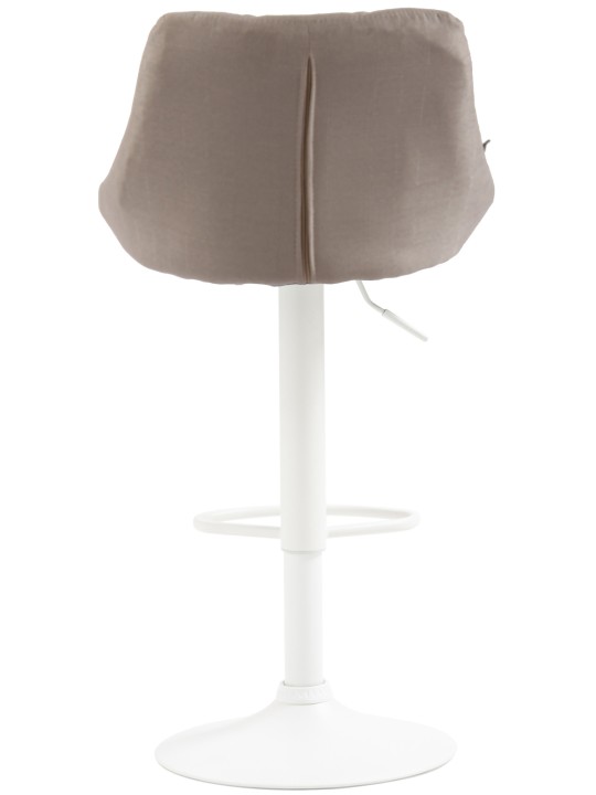 Tabouret de bar Lazio tissu, crème