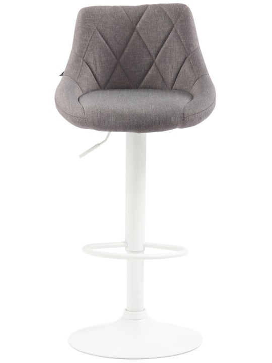 Tabouret de bar Lazio tissu, gris