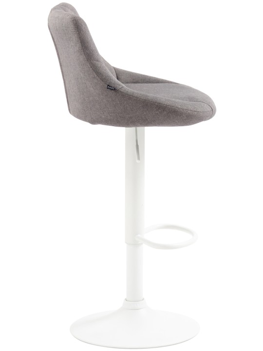Tabouret de bar Lazio tissu, gris