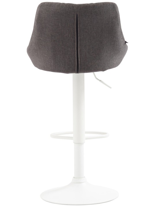 Tabouret de bar Lazio tissu, gris