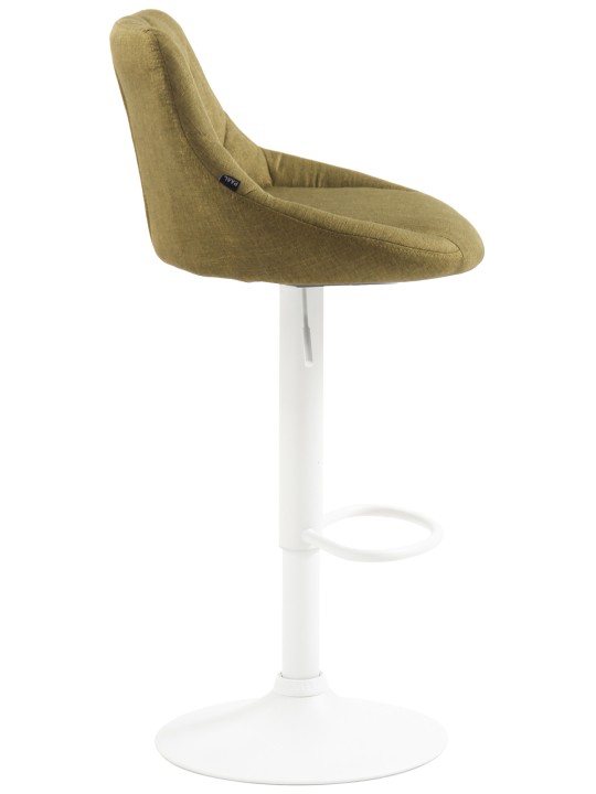 Tabouret de bar Lazio tissu, vert