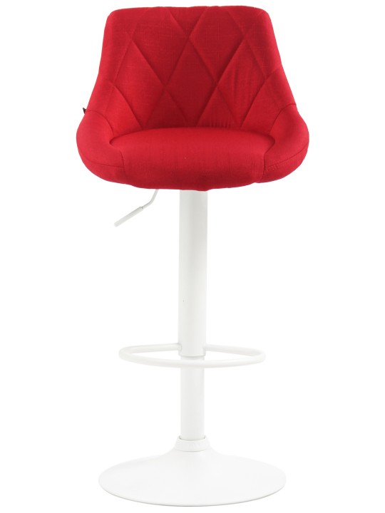 Tabouret de bar Lazio tissu, rouge