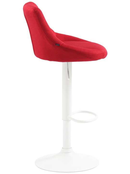 Tabouret de bar Lazio tissu, rouge