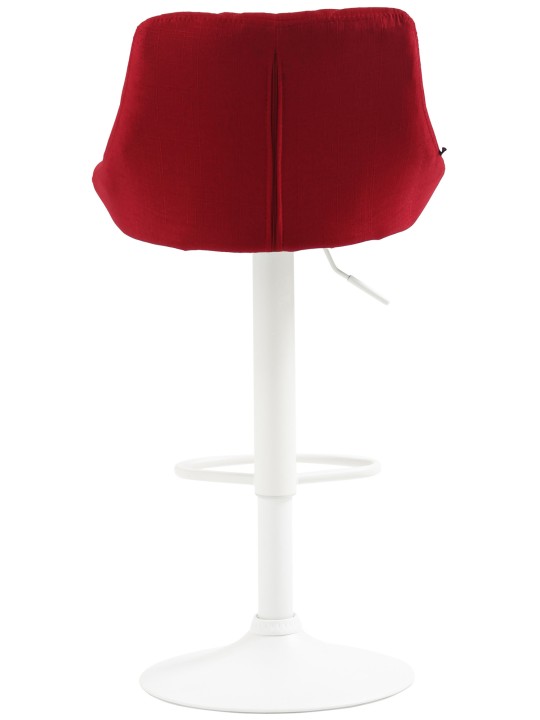 Tabouret de bar Lazio tissu, rouge