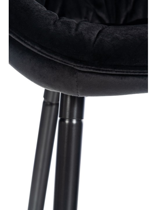 Lot de 2 tabourets de bar Gibson velours, noir