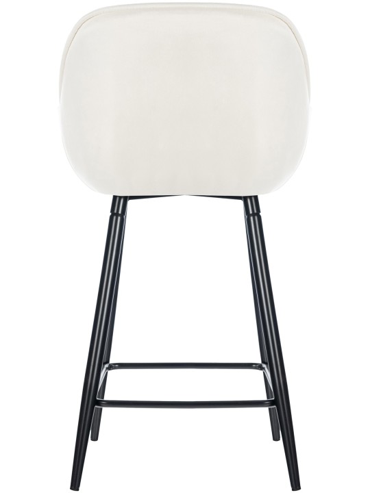 Lot de 2 tabourets de bar Gibson velours, crème