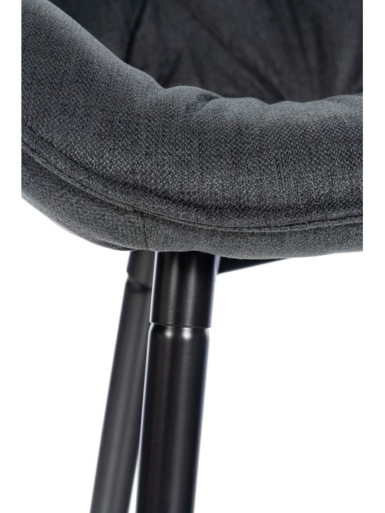 Lot de 2 tabourets de bar Gibson tissu, gris foncé Lot de 2 tabourets de bar Gibson tissu, gris foncé