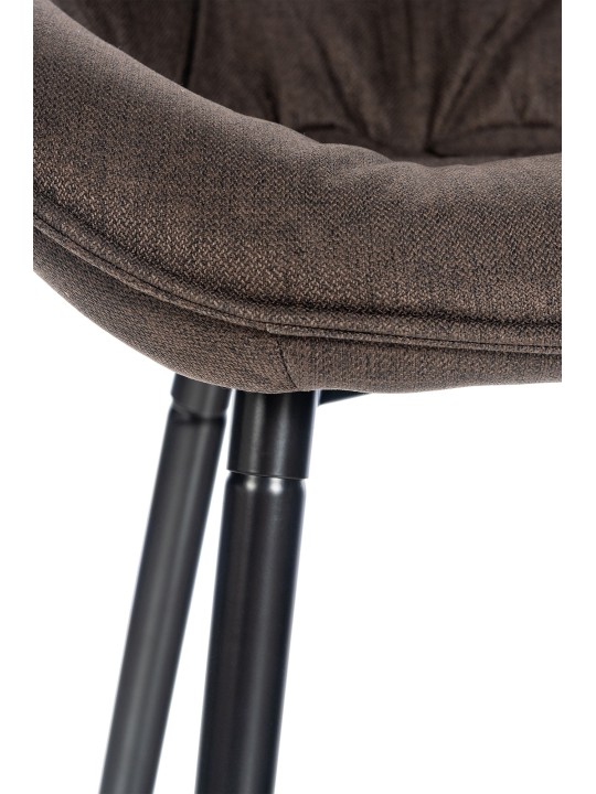 Lot de 2 tabourets de bar Gibson tissu, brun Lot de 2 tabourets de bar Gibson tissu, brun