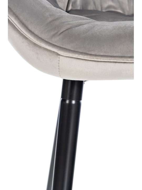 Tabouret de bar Gibson velours, gris