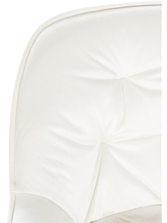 Tabouret de bar Gibson velours, crème