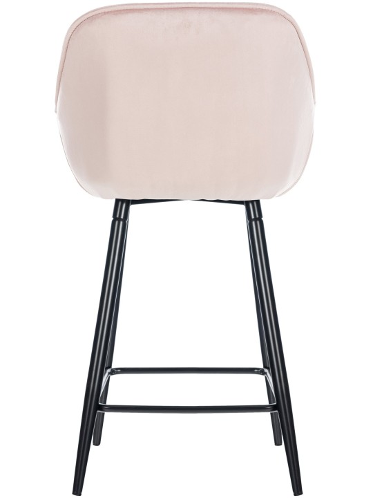 Tabouret de bar Gibson velours, rose