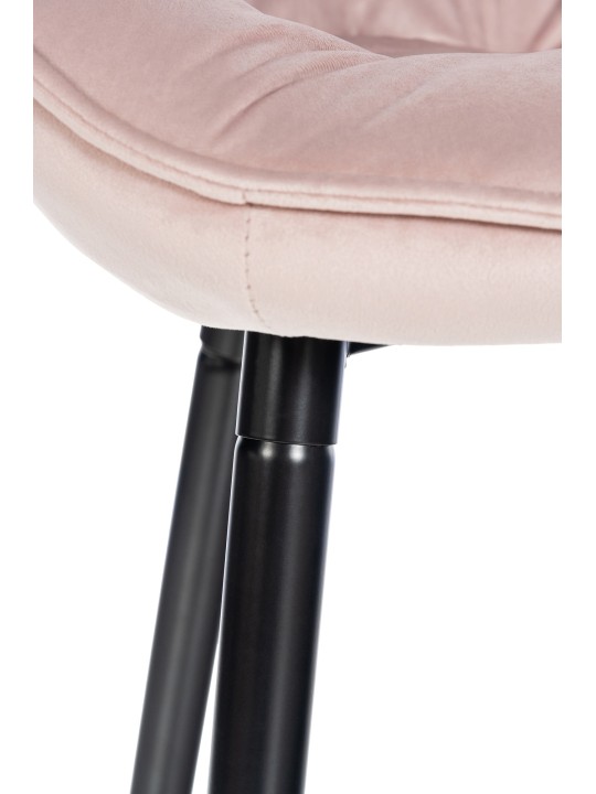 Tabouret de bar Gibson velours, rose