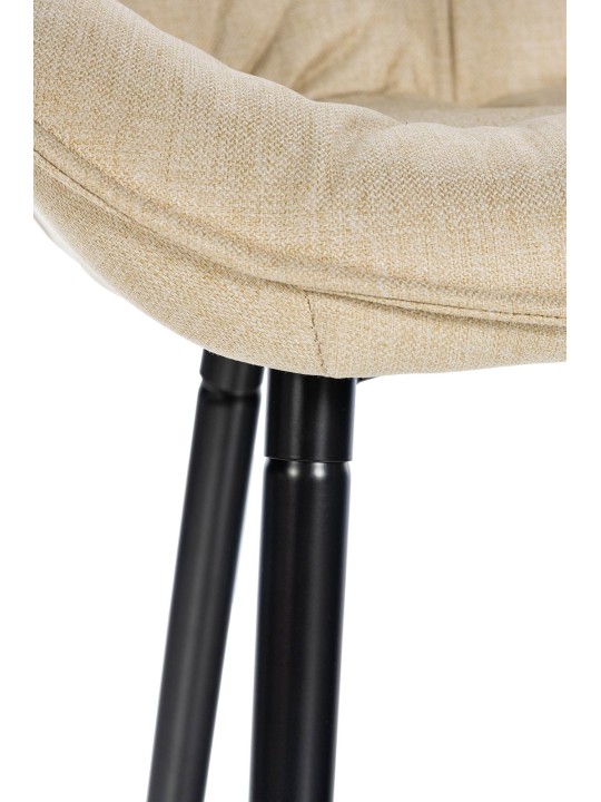 Tabouret de bar Gibson tissu, crème