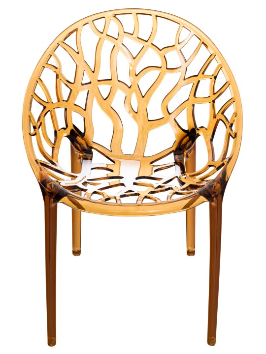 Chaise empilable CRYSTAL, ambre