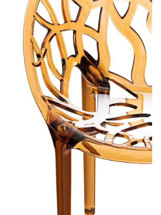 Chaise empilable CRYSTAL, ambre