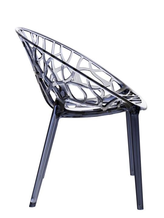 Chaise empilable CRYSTAL, gris