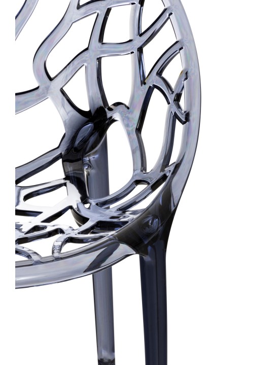 Chaise empilable CRYSTAL, gris