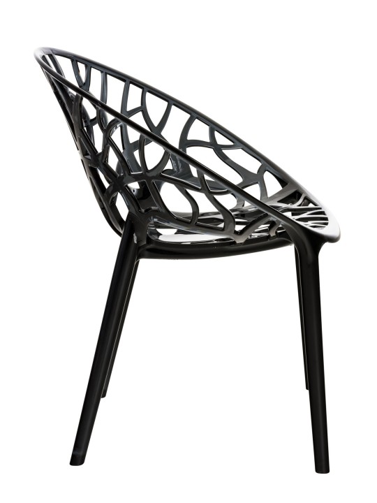 Chaise empilable CRYSTAL, noir