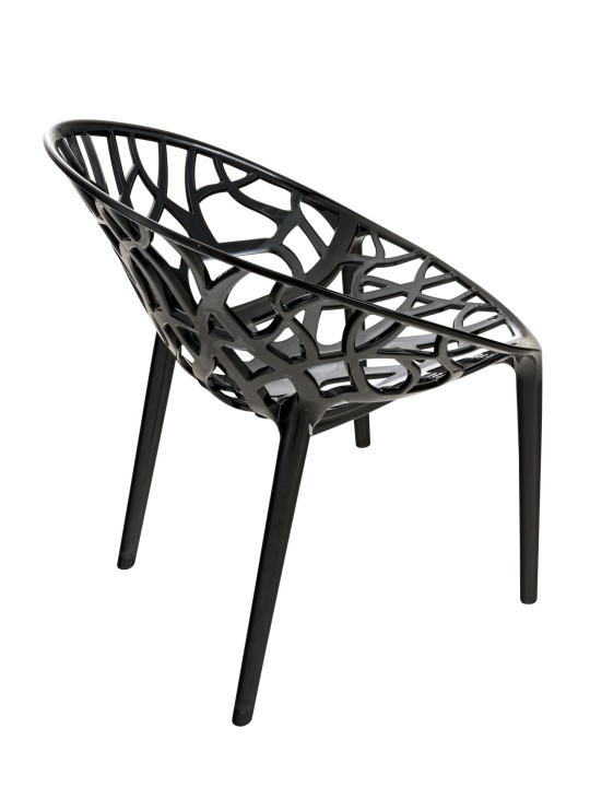 Chaise empilable CRYSTAL, noir