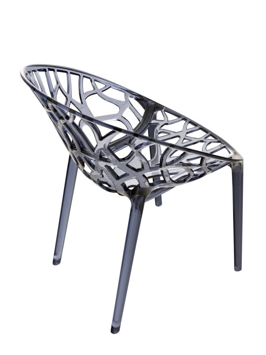 JEU de 2 chaises empilables CRYSTAL, gris