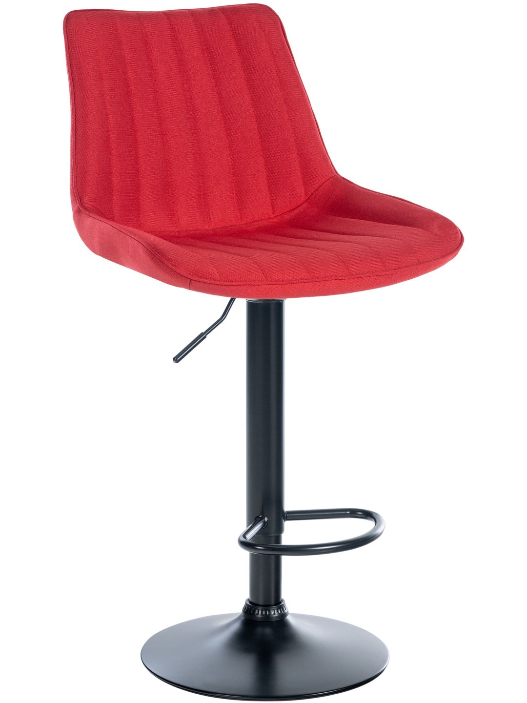 Tabouret de bar Toni tissu, rouge