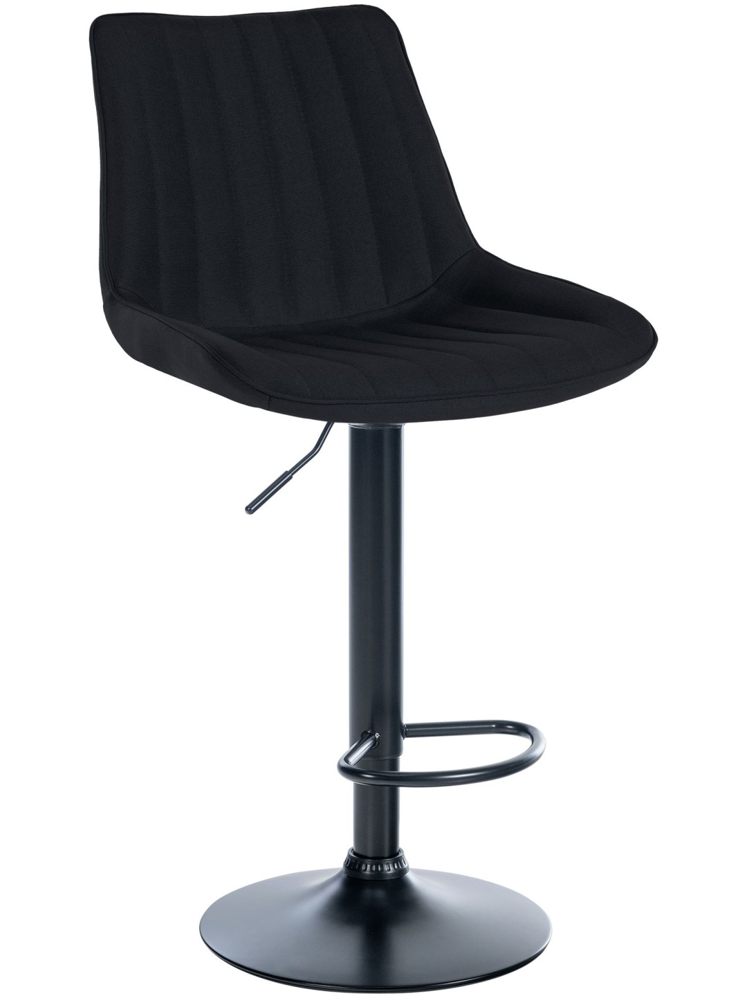 Tabouret de bar Toni tissu, noir