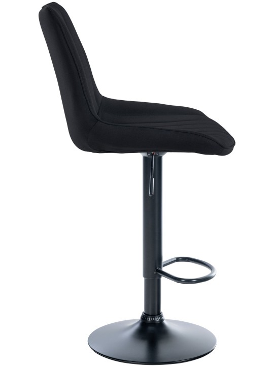 Tabouret de bar Toni tissu, noir Tabouret de bar Toni tissu, noir