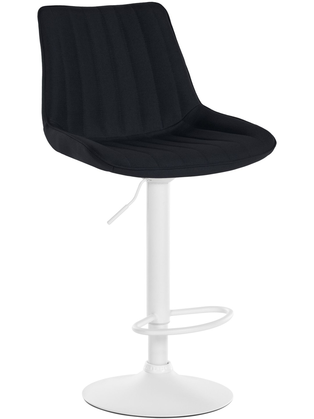 Tabouret de bar Toni tissu, noir