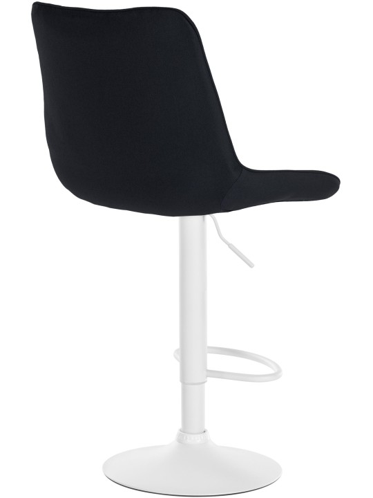Tabouret de bar Toni tissu, noir