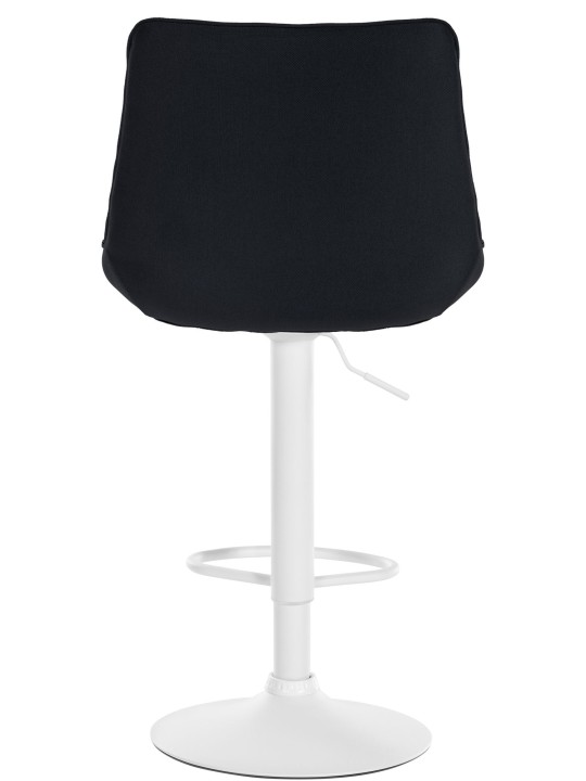 Tabouret de bar Toni tissu, noir