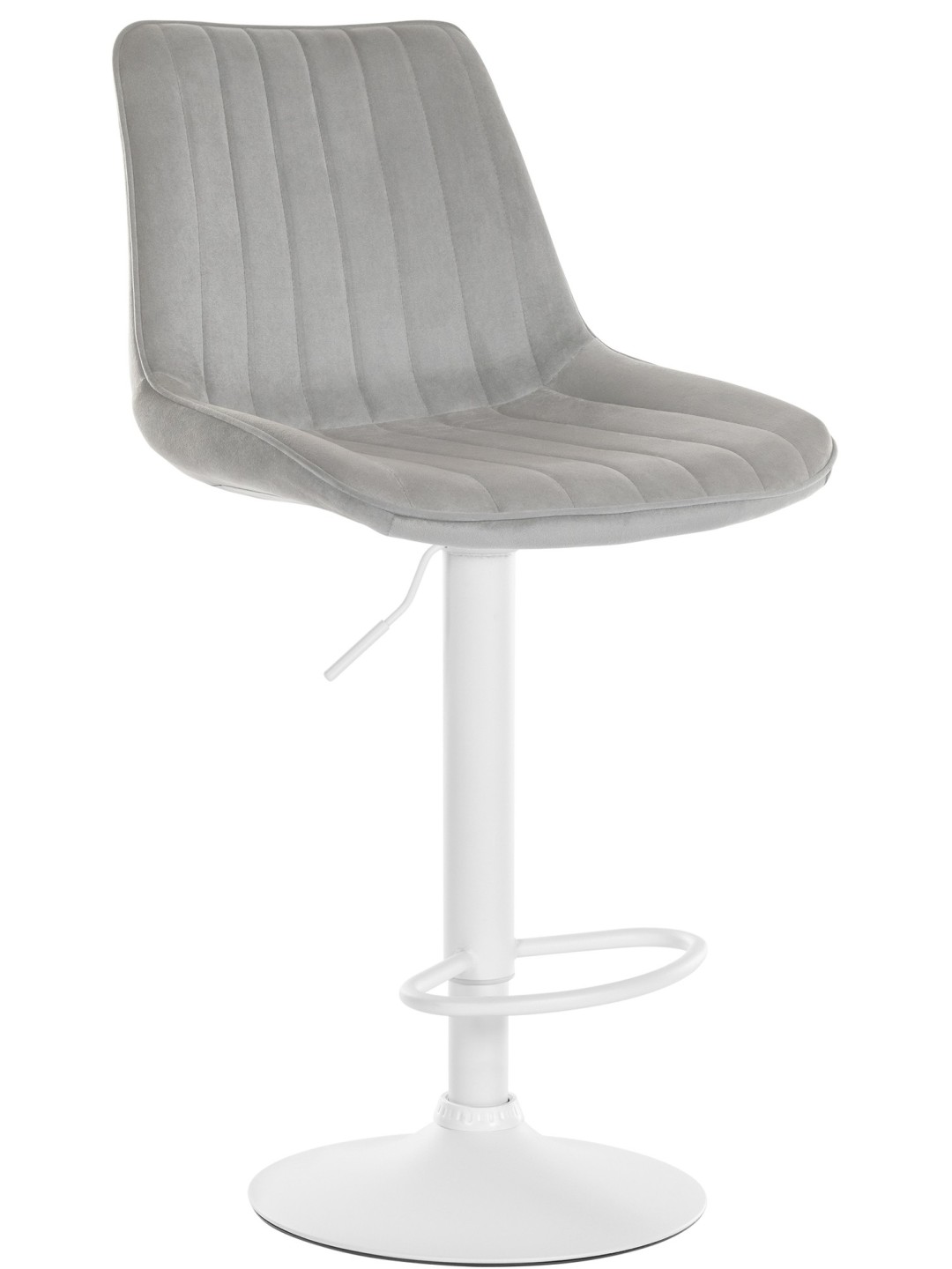Tabouret de bar Toni velours, gris