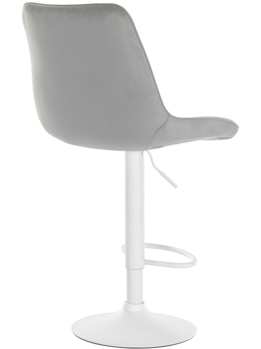 Tabouret de bar Toni velours, gris Tabouret de bar Toni velours, gris
