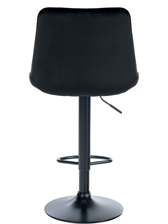 Tabouret de bar Toni velours, noir