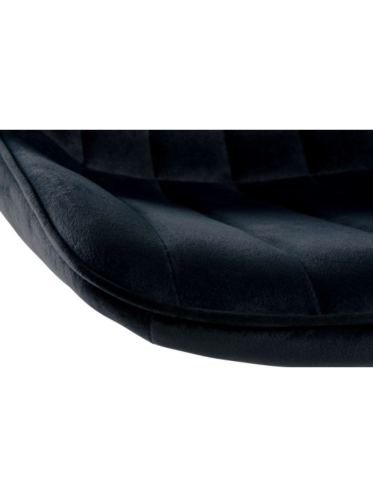 Tabouret de bar Toni velours, noir