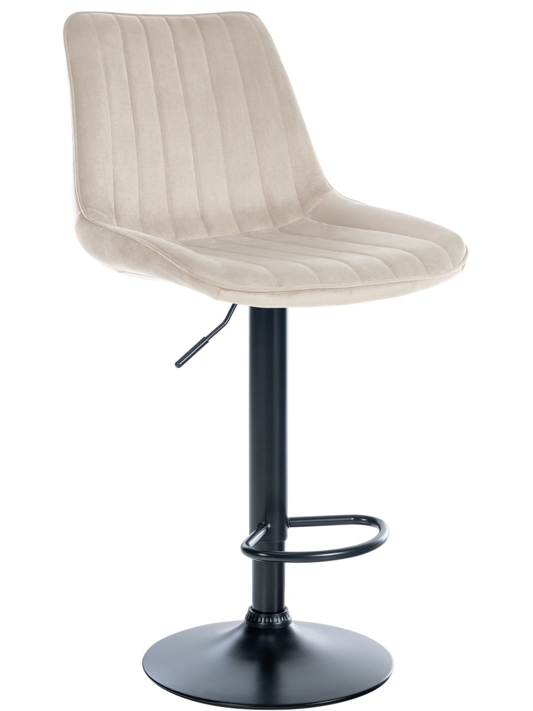 Tabouret de bar Toni velours, crème