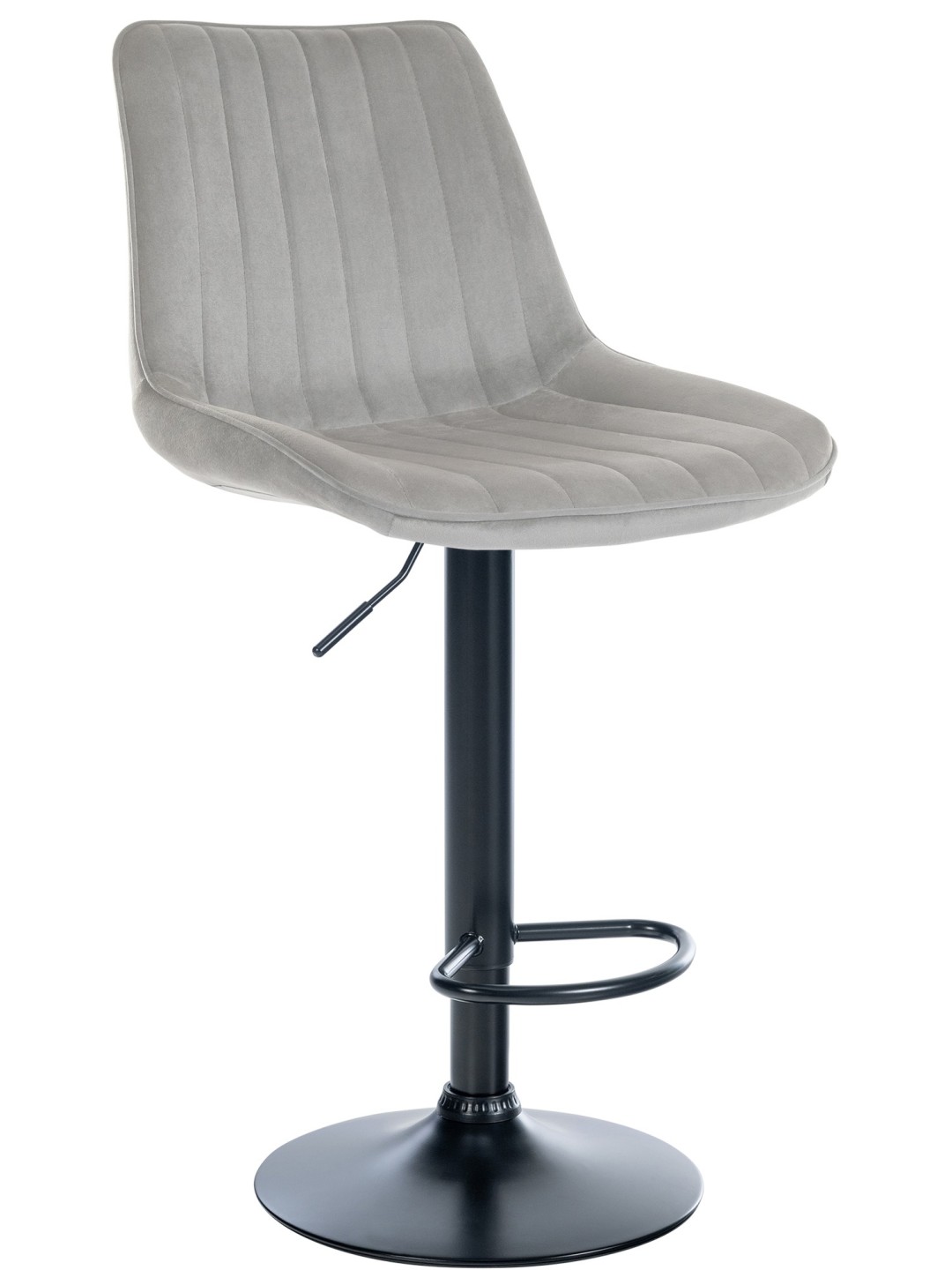 Tabouret de bar Toni velours, gris