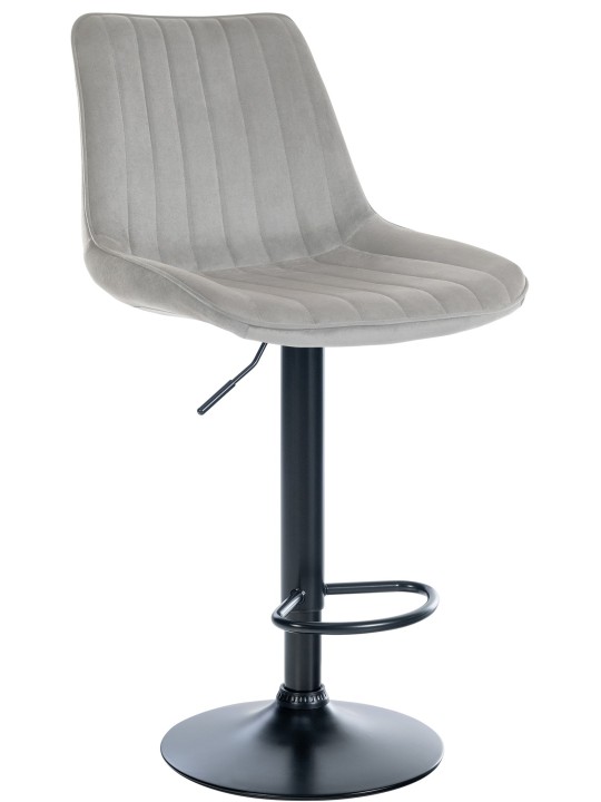 Tabouret de bar Toni velours, gris Tabouret de bar Toni velours, gris