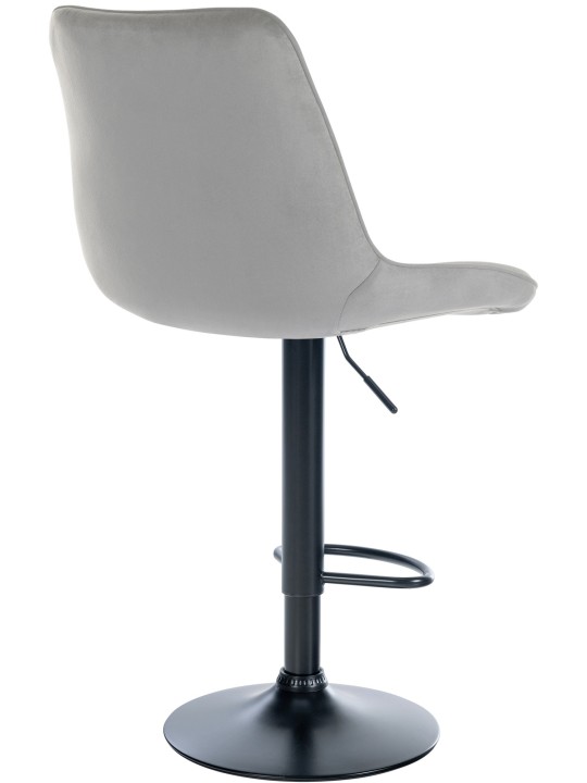 Tabouret de bar Toni velours, gris Tabouret de bar Toni velours, gris