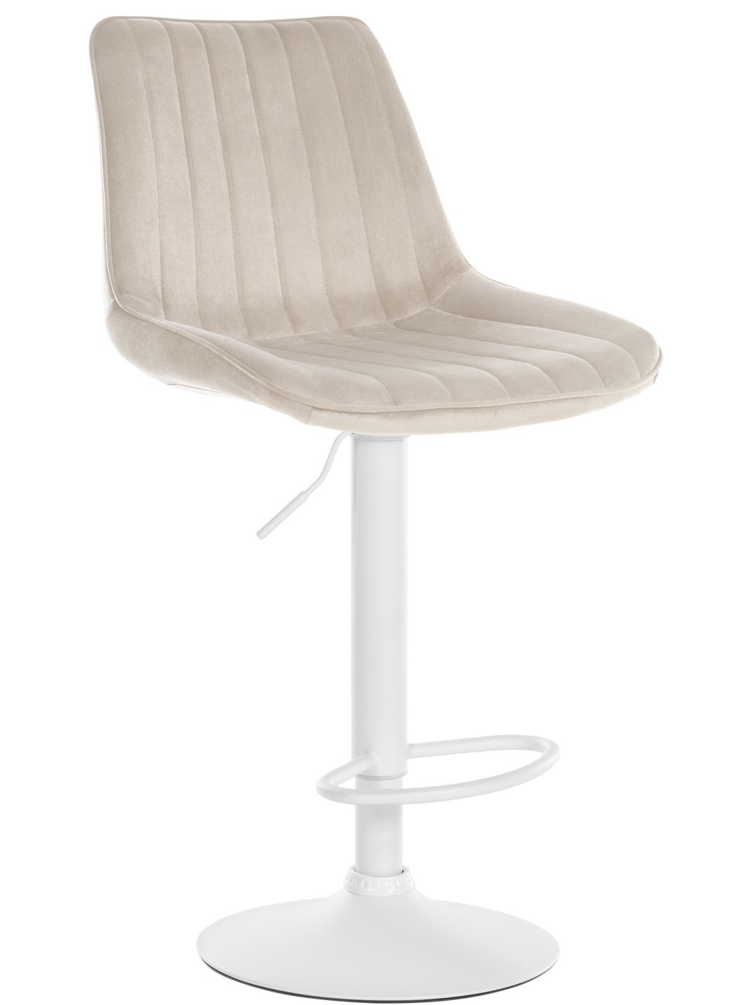 Tabouret de bar Toni velours, crème