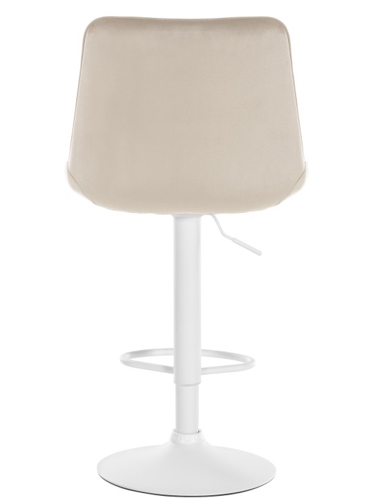 Tabouret de bar Toni velours, crème