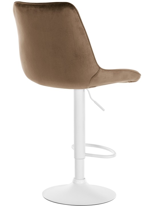 Tabouret de bar Toni velours, brun