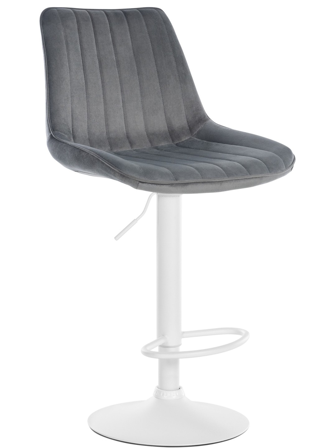 Tabouret de bar Toni velours, gris foncé