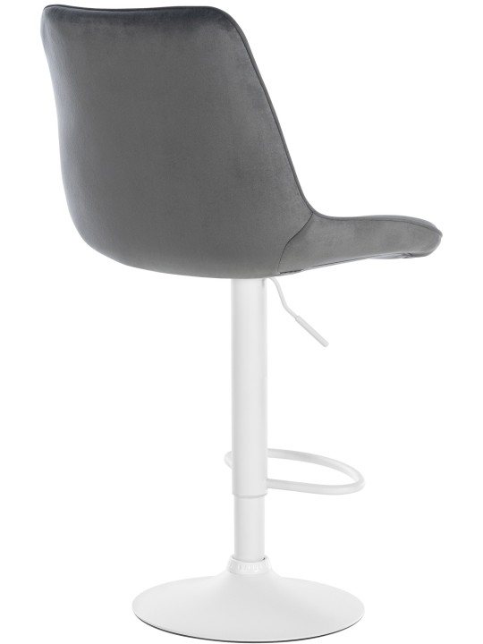 Tabouret de bar Toni velours, gris foncé