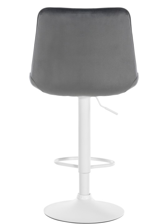 Tabouret de bar Toni velours, gris foncé