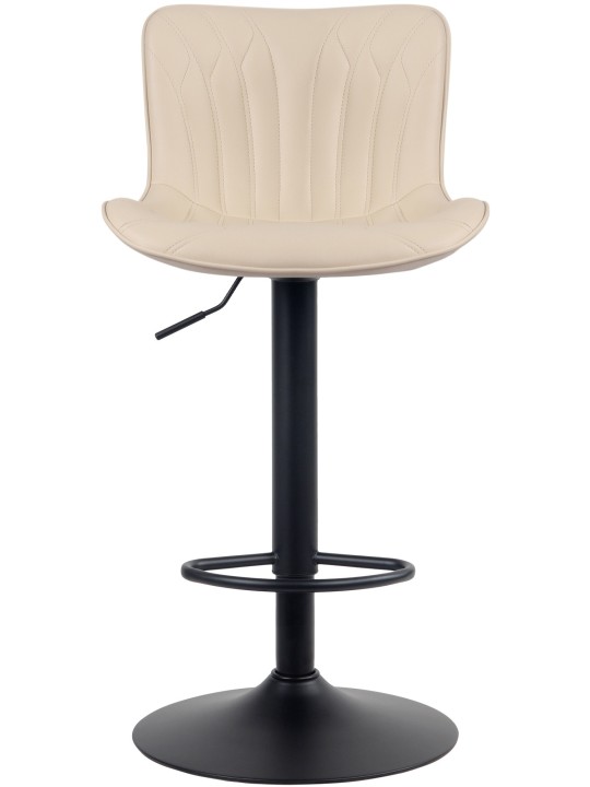 Tabouret de bar Linus simili cuir, crème