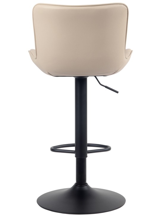 Tabouret de bar Linus simili cuir, crème