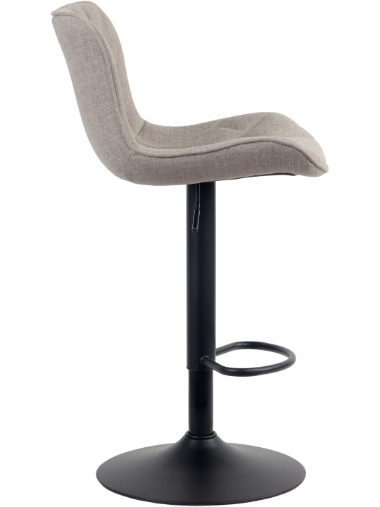 Tabouret de bar Linus tissu, taupe
