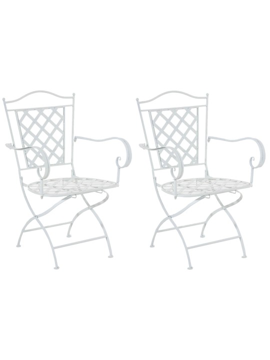 Lot de 2 chaises Adara, blanc